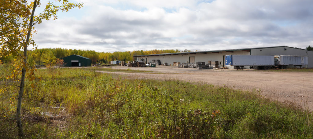 exterior view of Buhl production facility for stake and lath